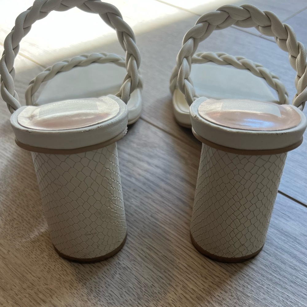 Dolce Vita Nairi braided strap heels in Ivory - Picture 2 of 6